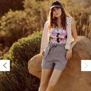 Amadi for Anthro paper bag waist shorts. Gingham plaid. Brand new with tags!